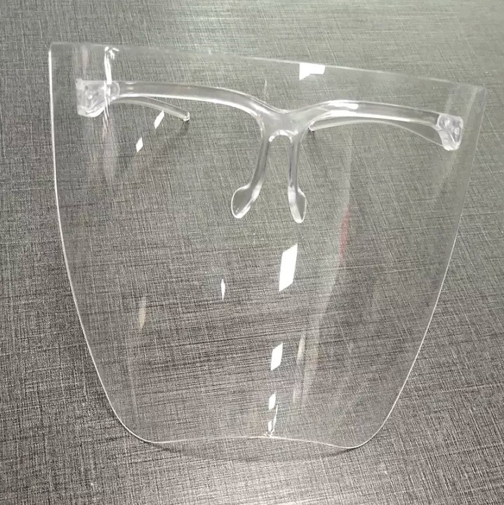 Flat Curved Transparent Acrylic Face Shield